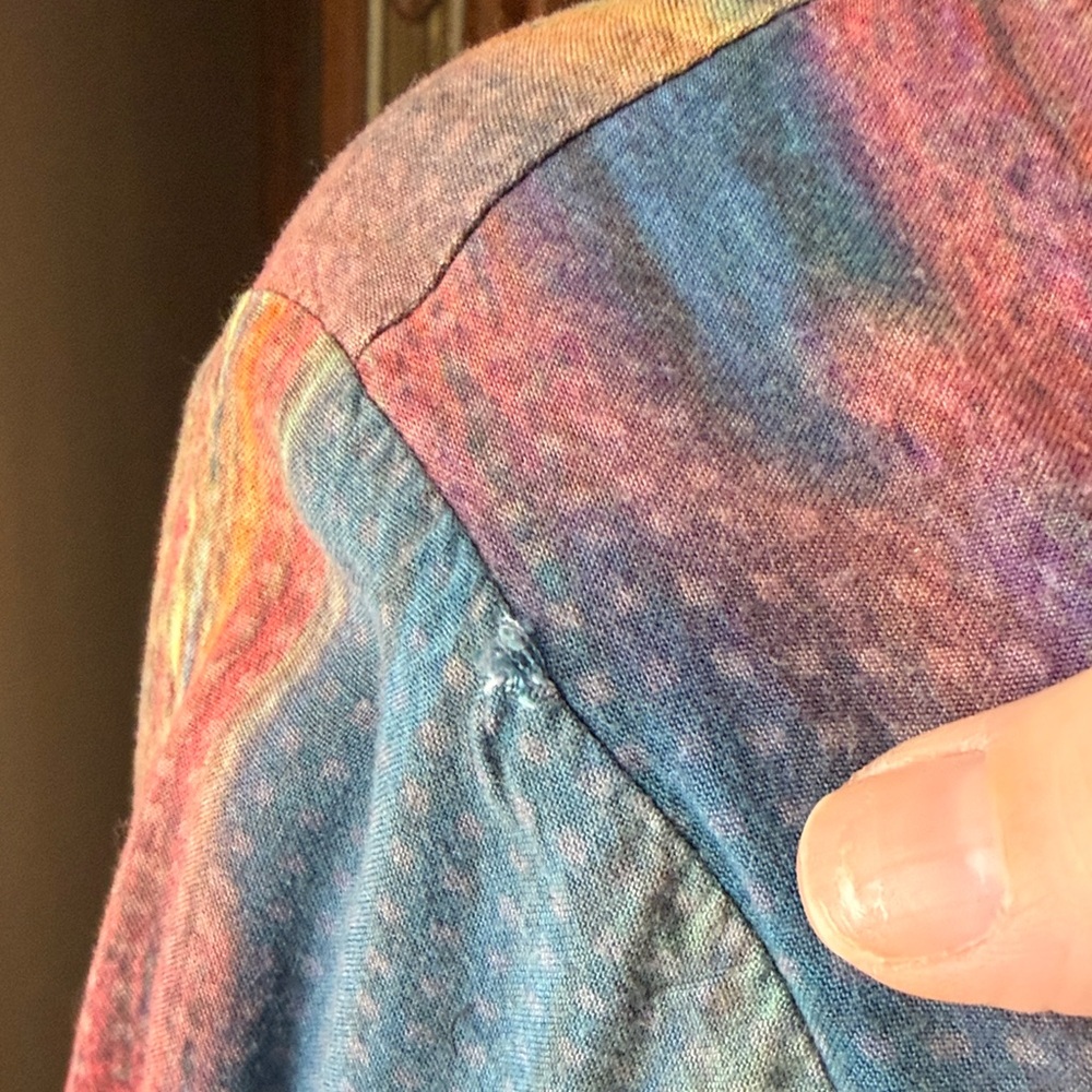 Parsley & Sage artistic tunic, top three-quarter sleeve split V-neck sizeXL ART - Picture 8 of 8